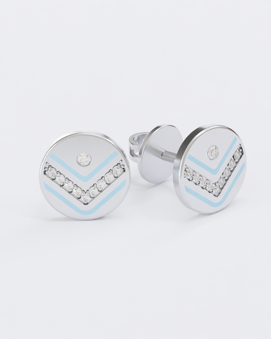 Colors of roots Diamond Stud Earrings
