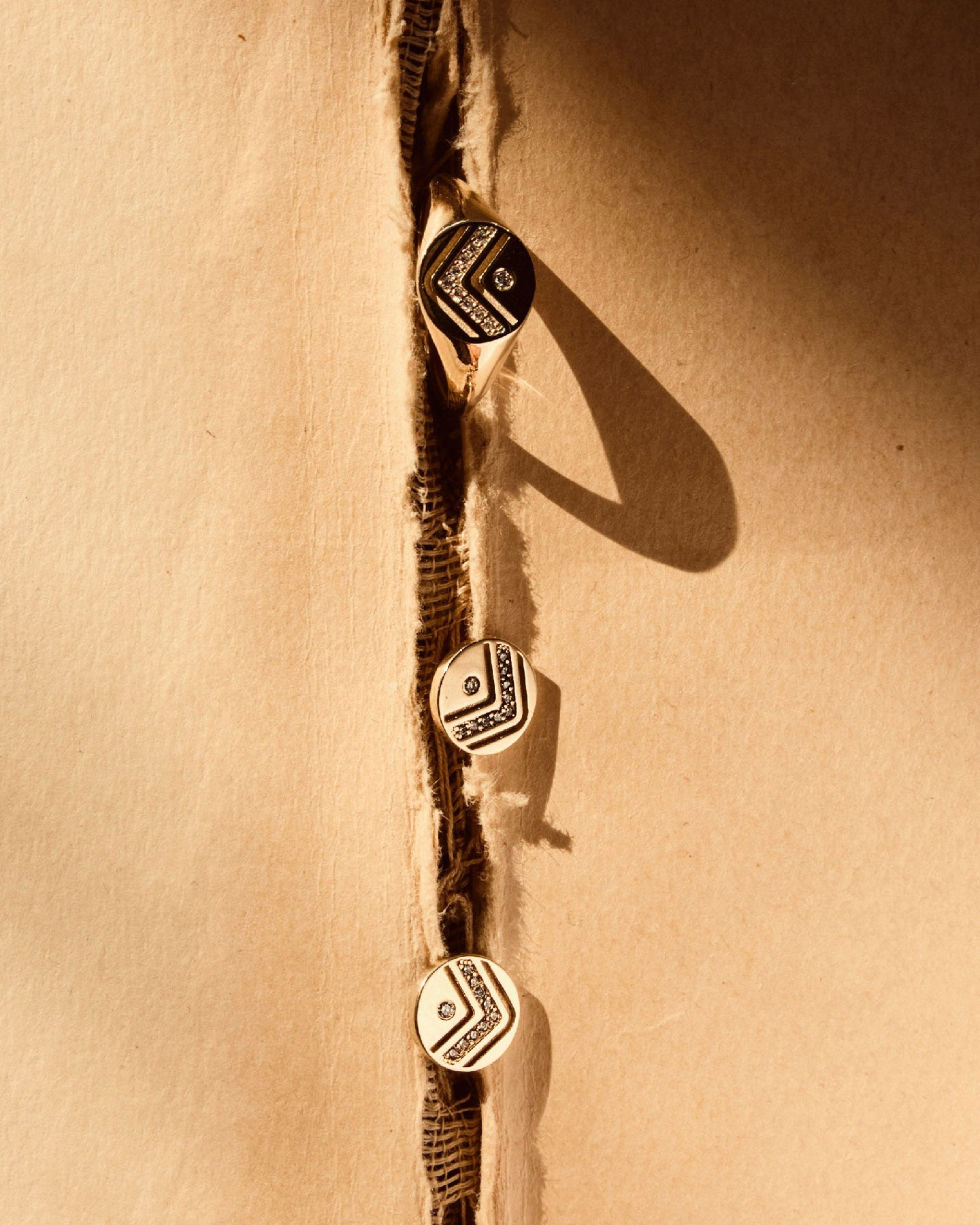 Colors of roots Diamond Stud Earrings