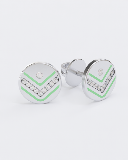 Colors of roots Diamond Stud Earrings