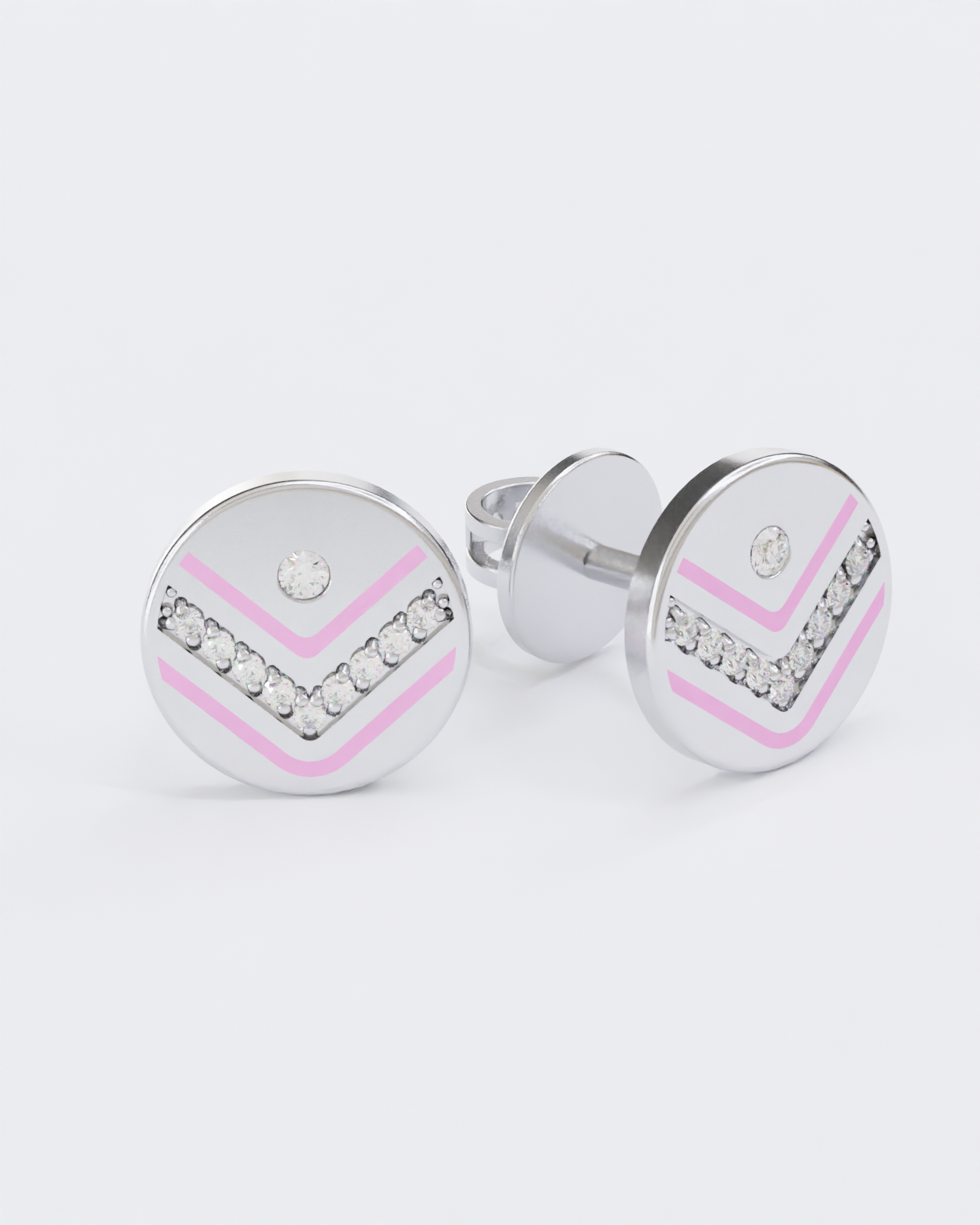 Colors of roots Diamond Stud Earrings