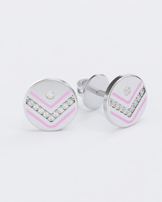 Colors of roots Diamond Stud Earrings