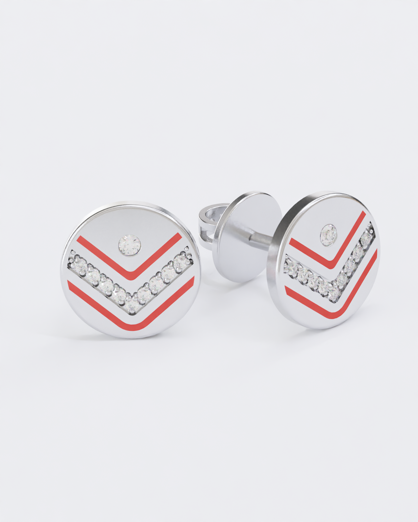 Colors of roots Diamond Stud Earrings