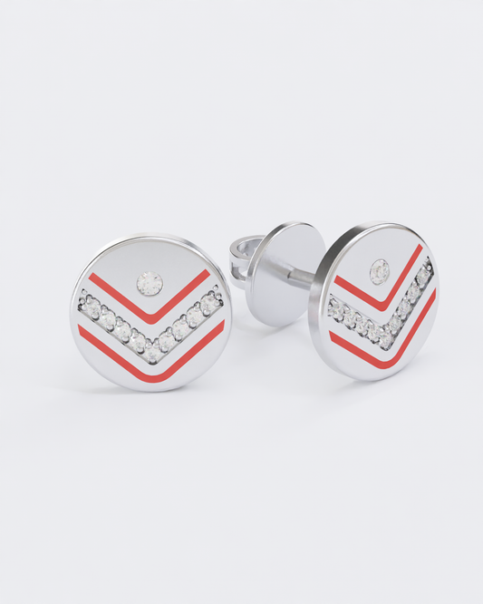 Colors of roots Diamond Stud Earrings
