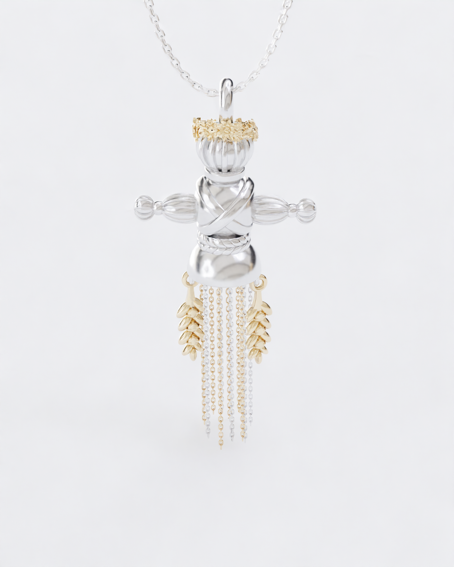 Spring Doll Pendant Combined Gold