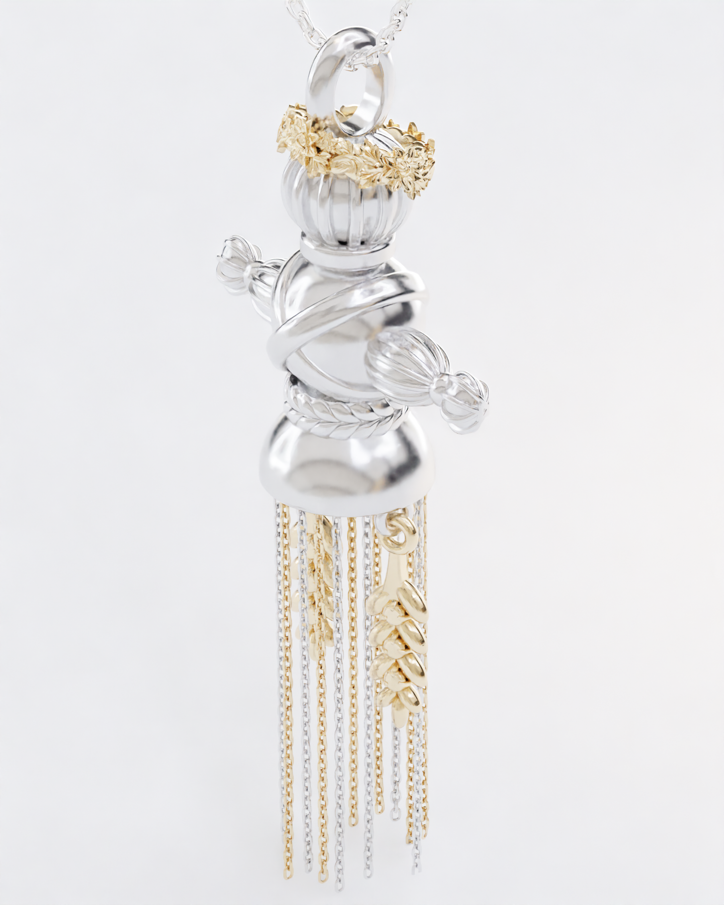 Spring Doll Pendant Combined Gold