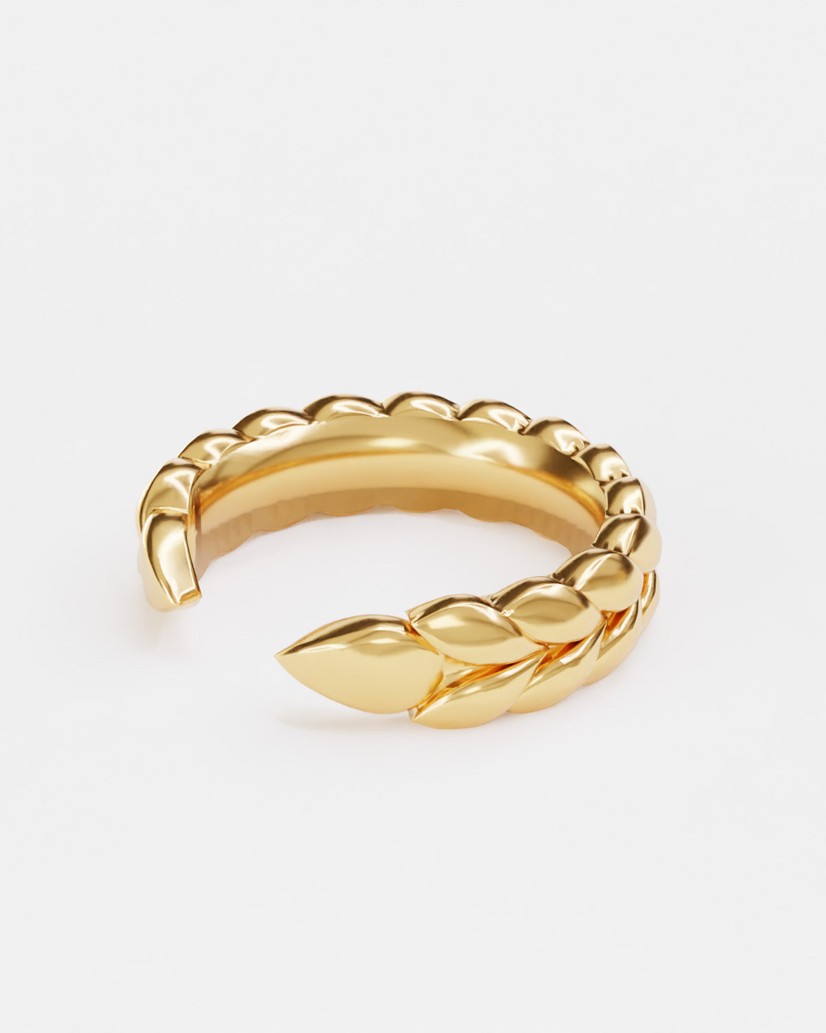 Silver spikelets ring