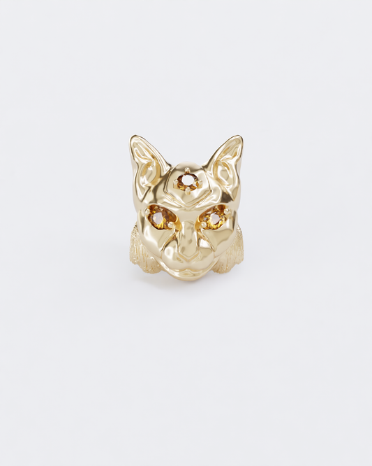 Gold brooch Lynx
