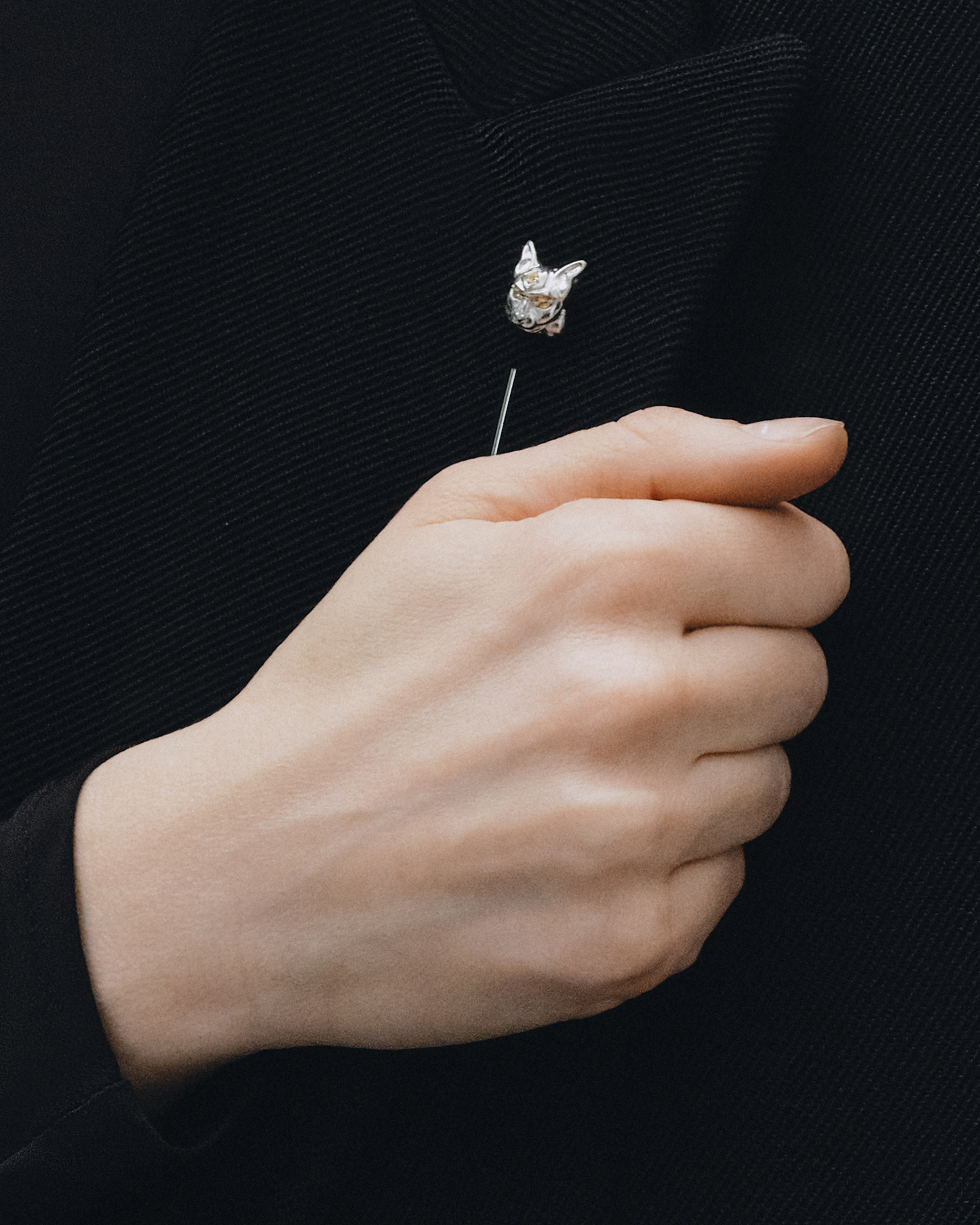 Gold brooch Lynx mini