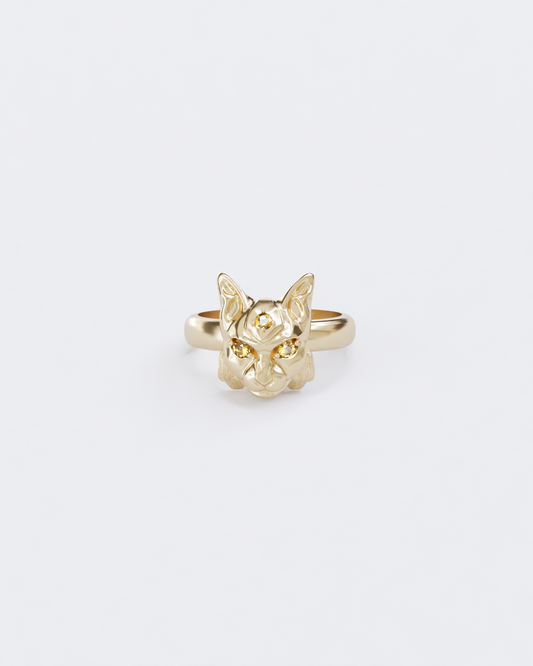 Gold ring Lynx