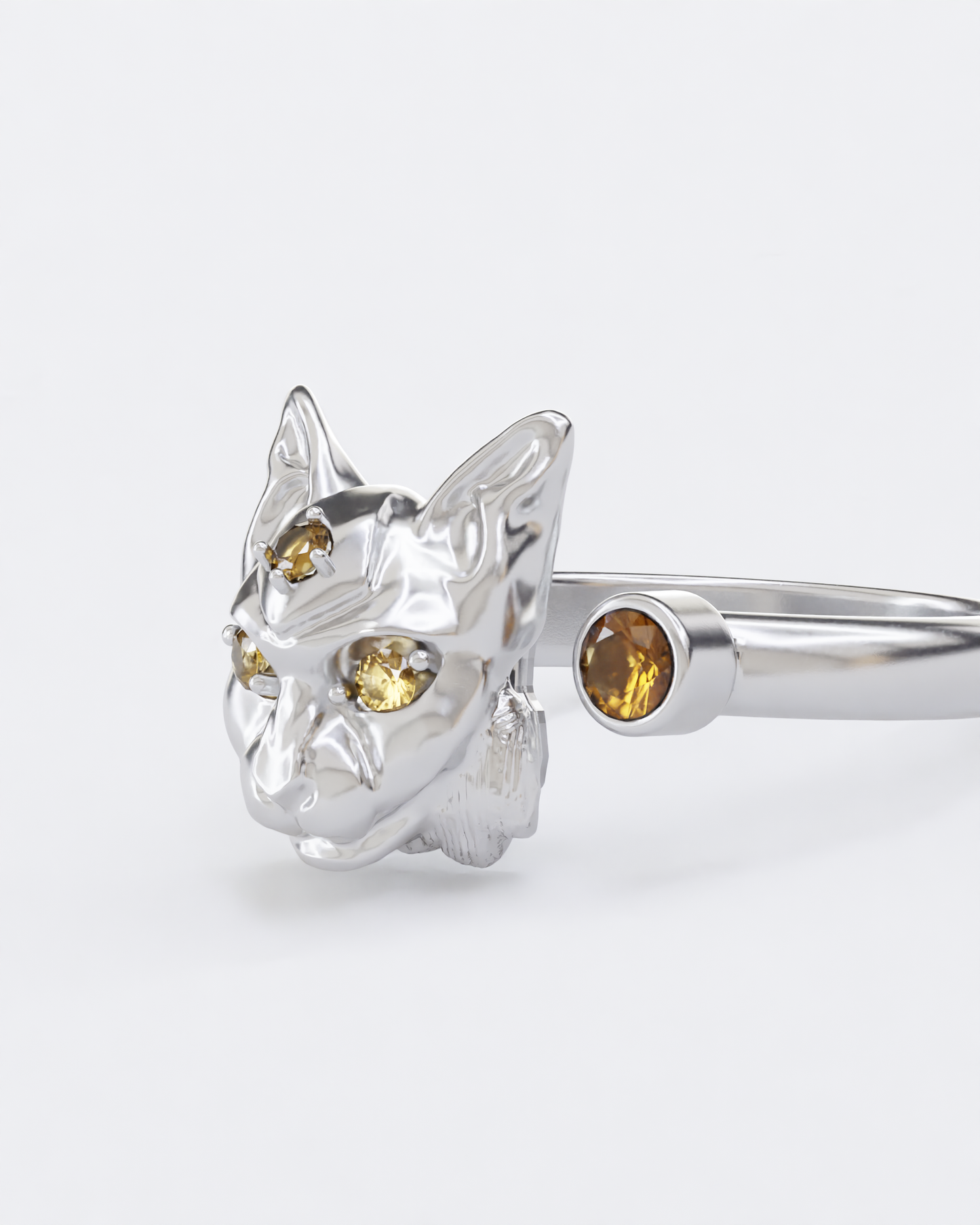 Gold ring Lynx Toi et moi mini