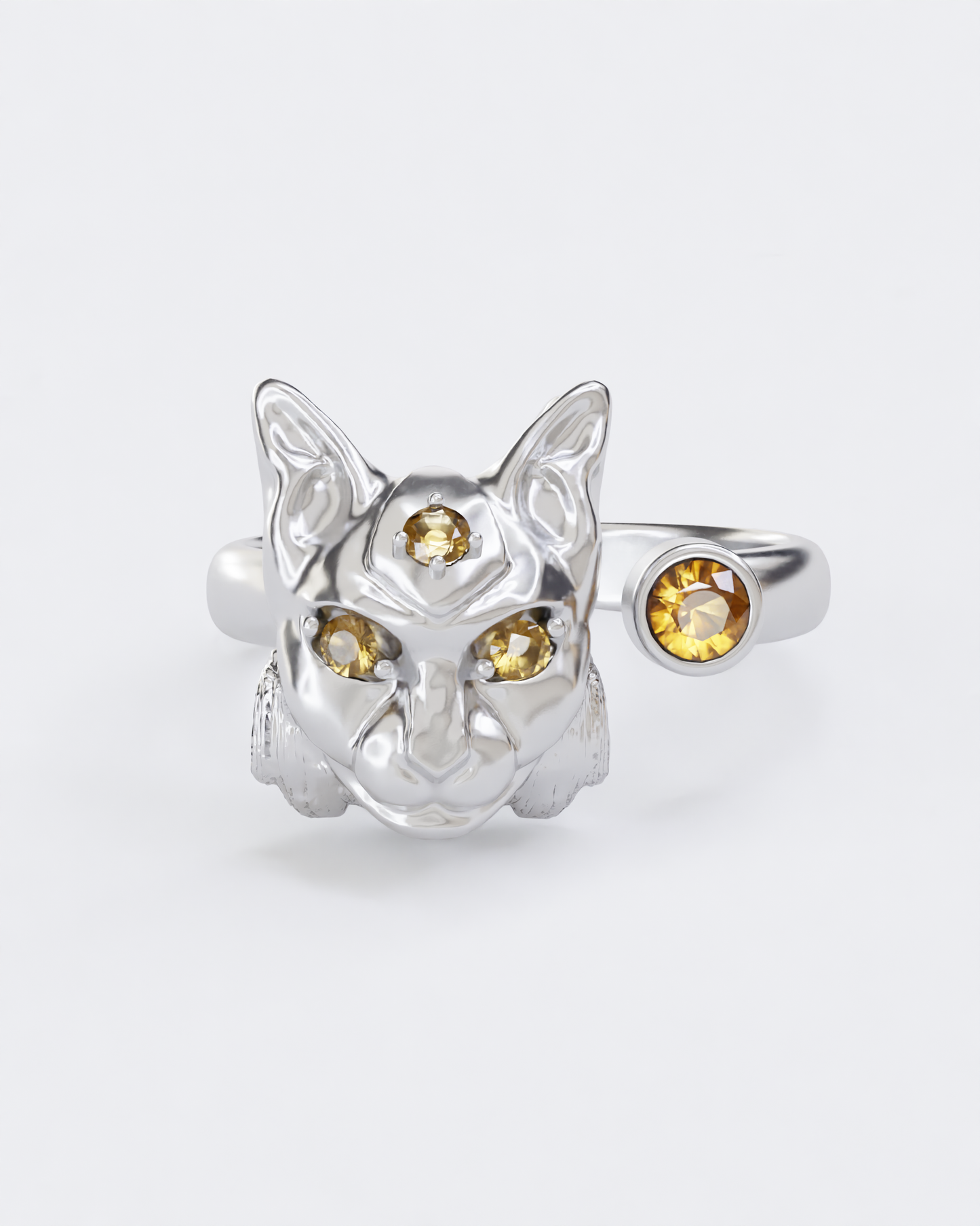 Gold ring Lynx Toi et moi mini
