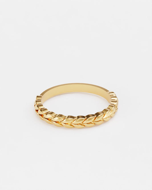 Gold Spikelets mini ring