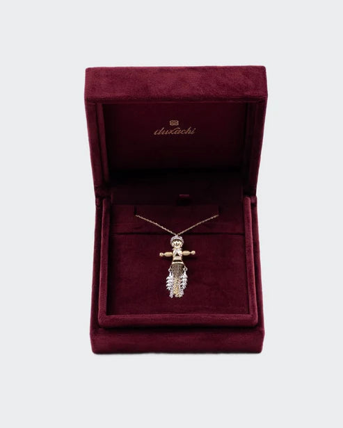 Gold necklace Anemone mini