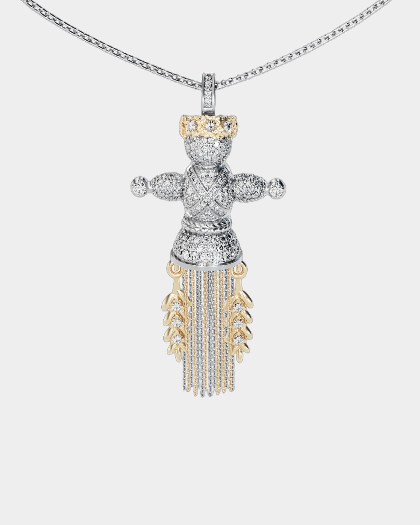 Spring Doll Pendant with diamonds