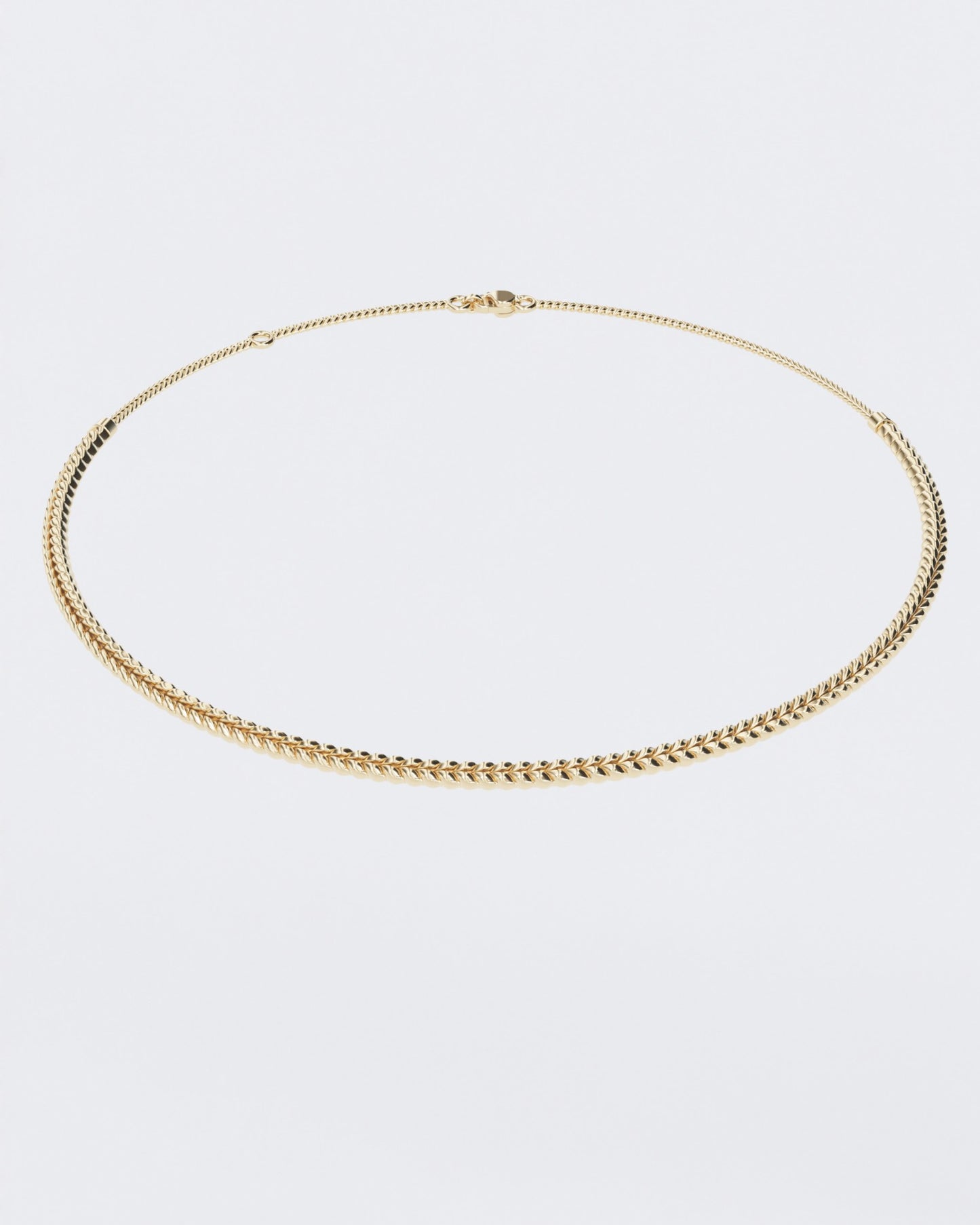 Gold necklace Spikelet