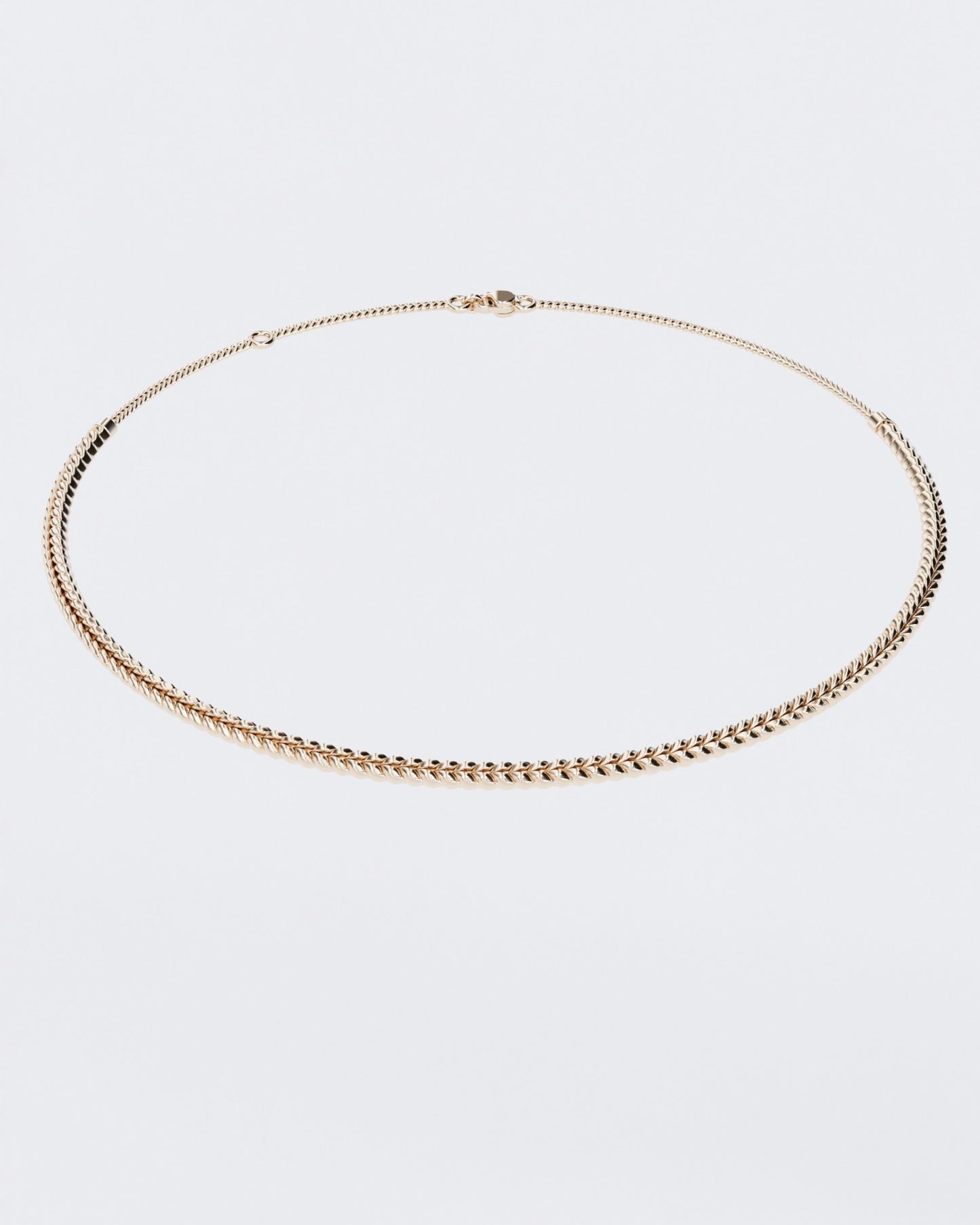 Gold necklace Spikelet
