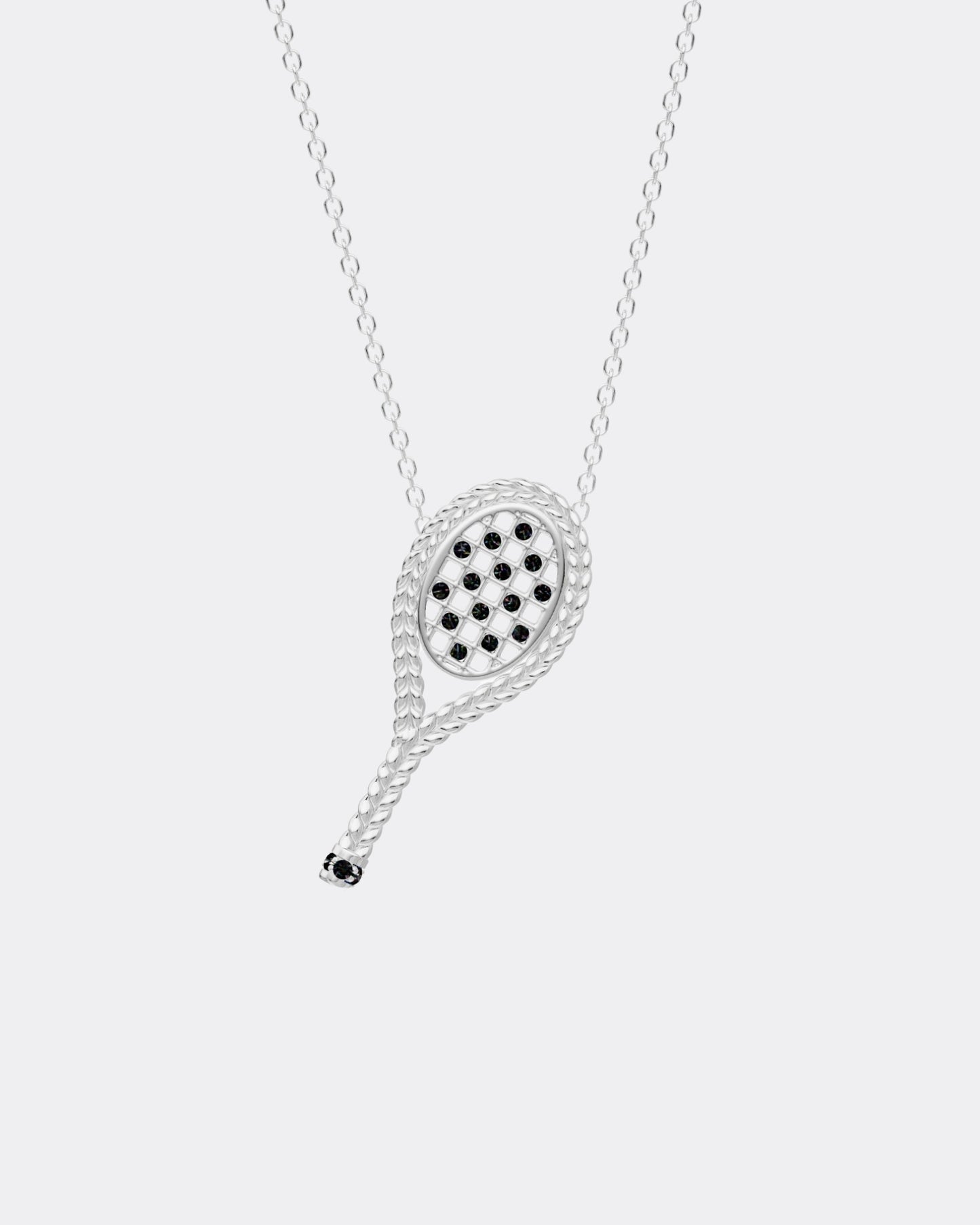 Tennis Pendant with black diamonds