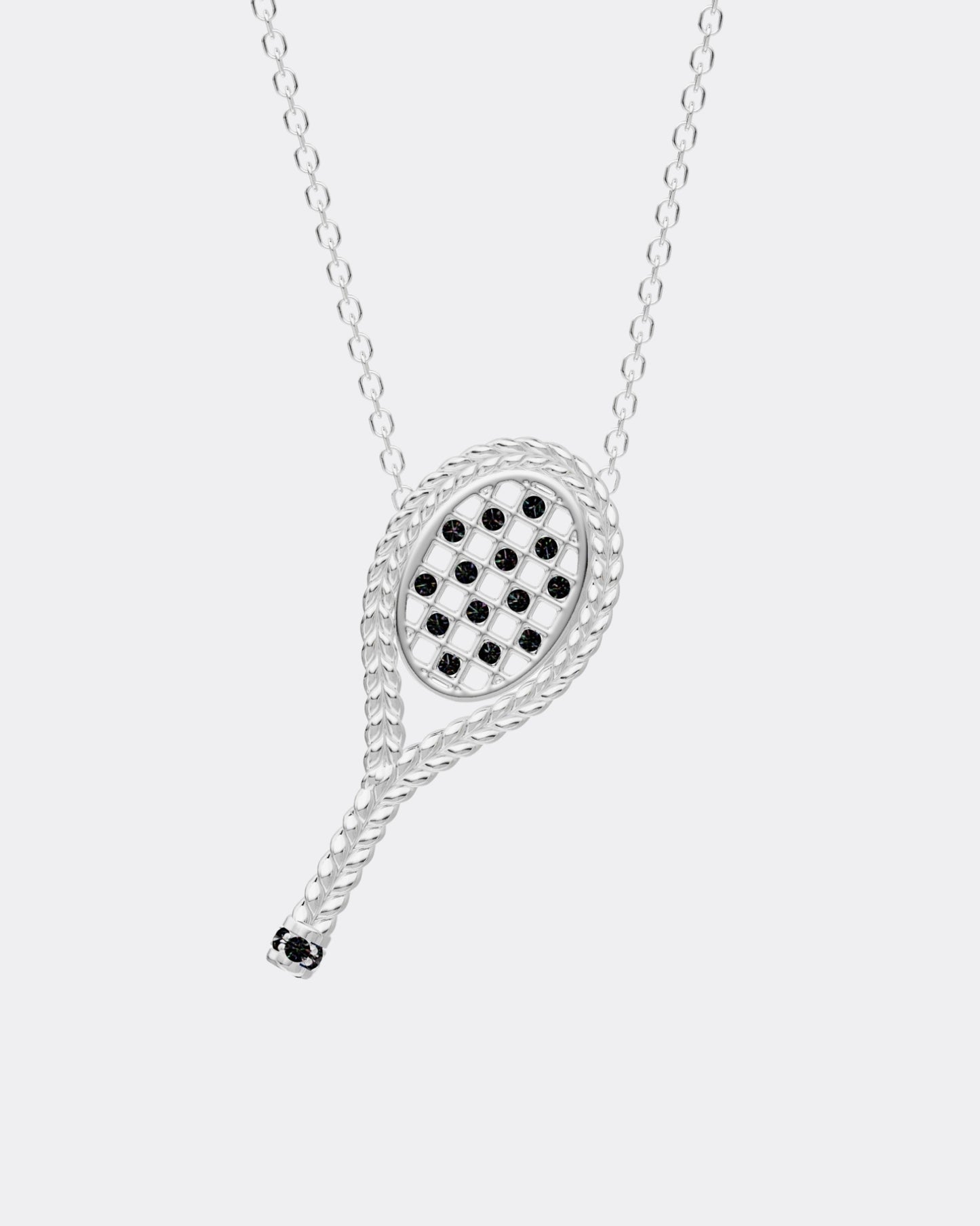 Tennis Pendant with black diamonds