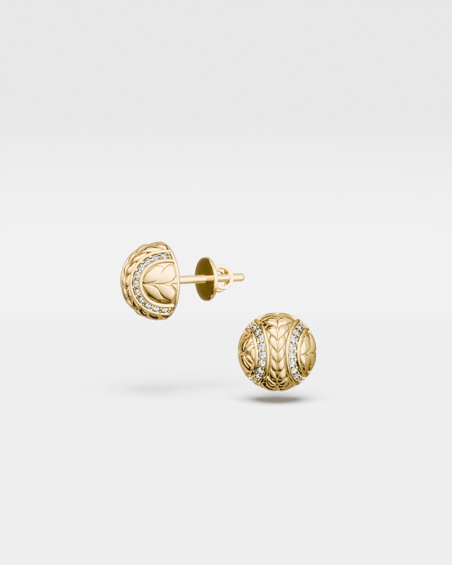 Boucles d'oreilles Mimosa en or