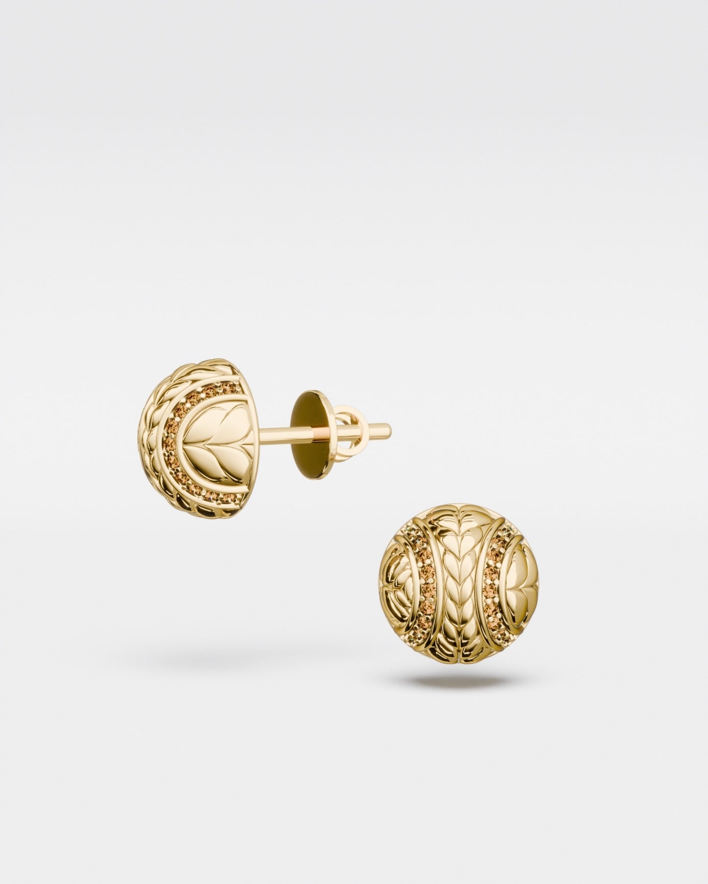 Boucles d'oreilles Mimosa en or