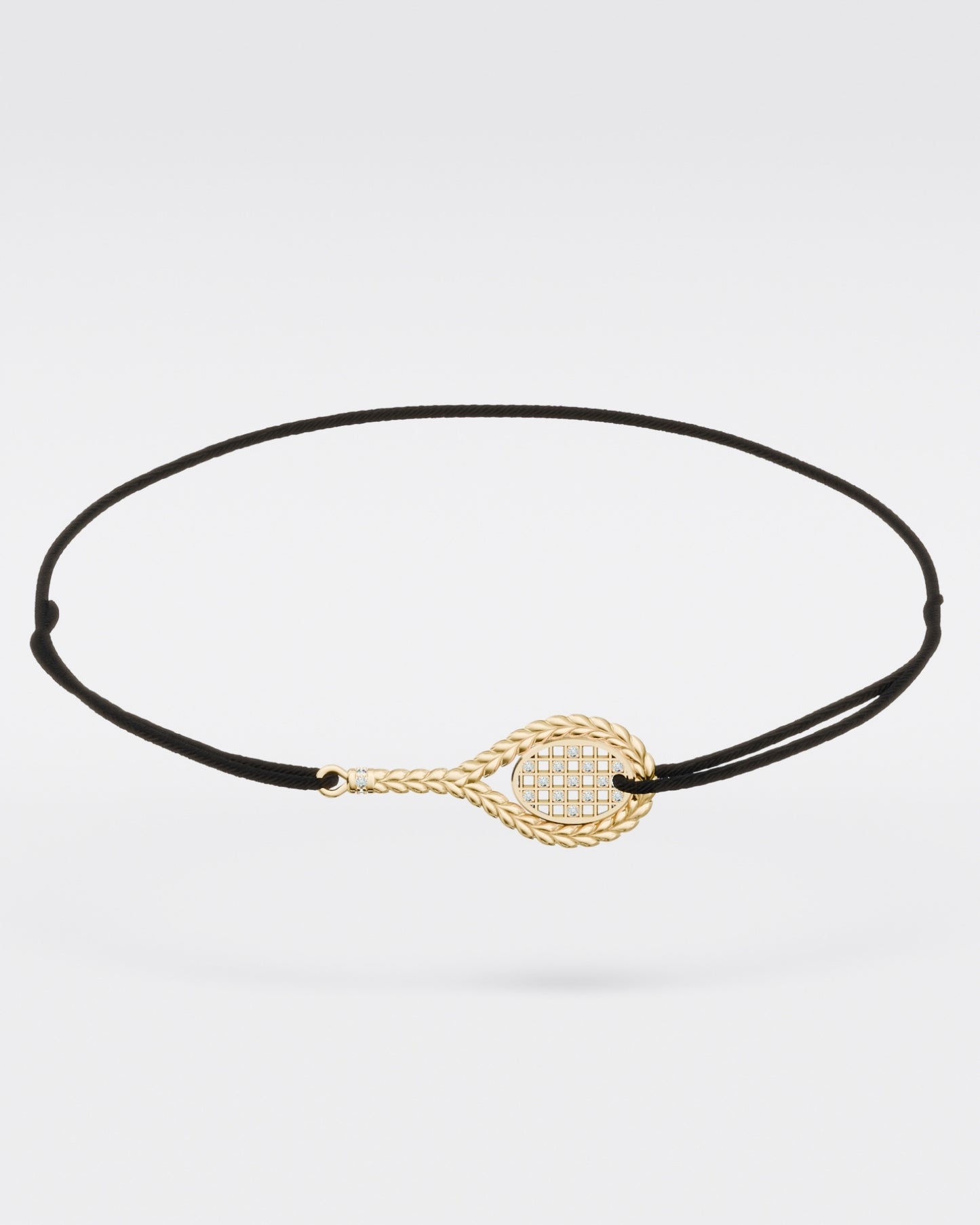 Tennis bracelet on a cord