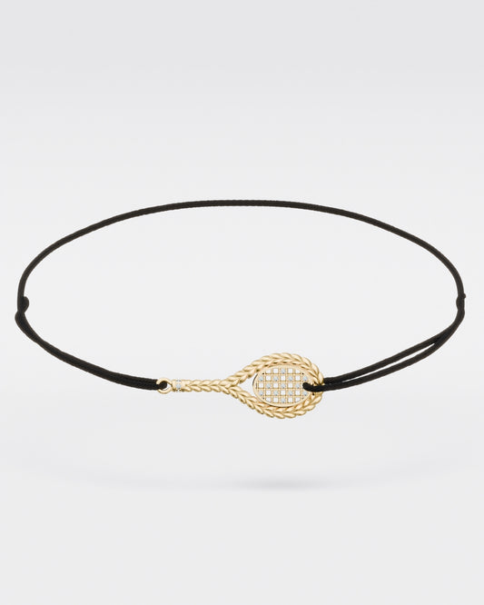 Tennis bracelet on a cord