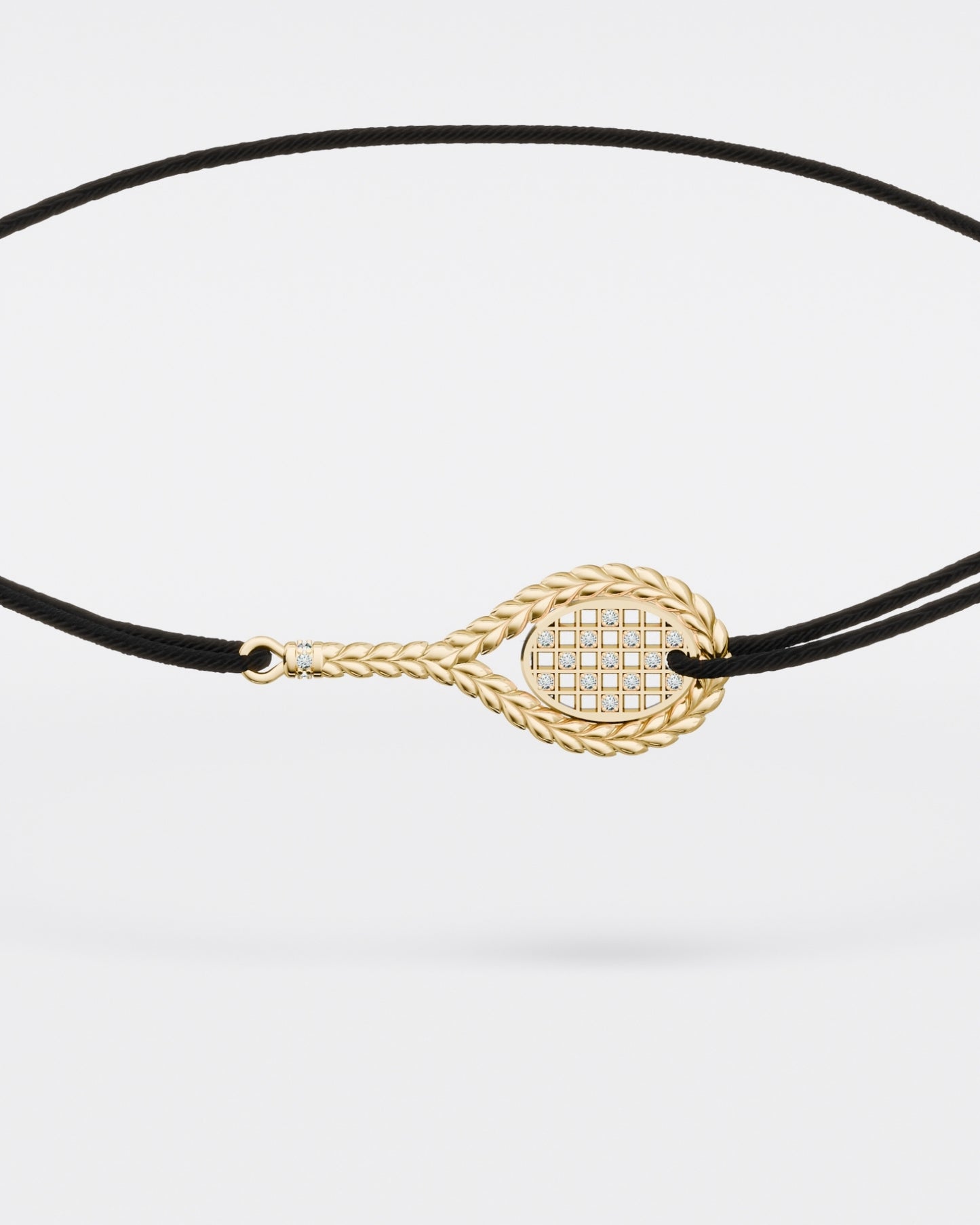 Tennis bracelet on a cord