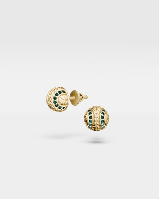 Tennis Ball Stud Earrings mini · Grass court