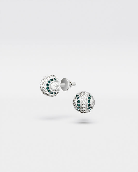 Tennis Ball Stud Earrings mini · Grass court