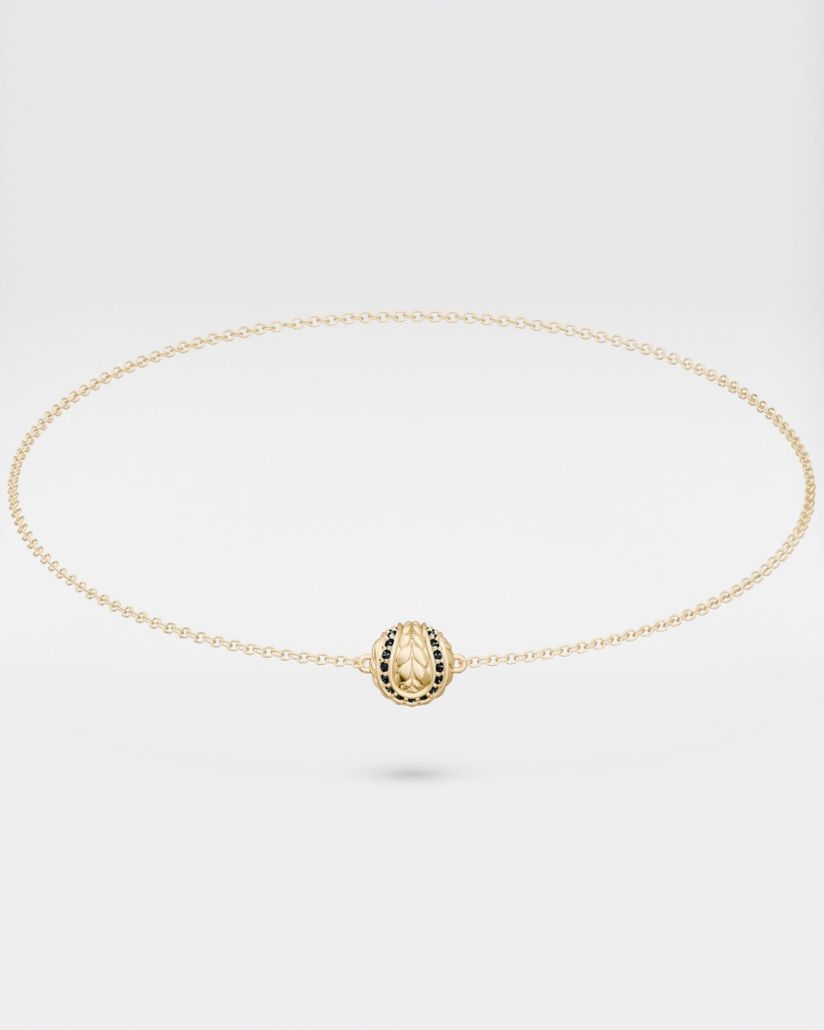 Tennis Ball bracelet with black diamonds