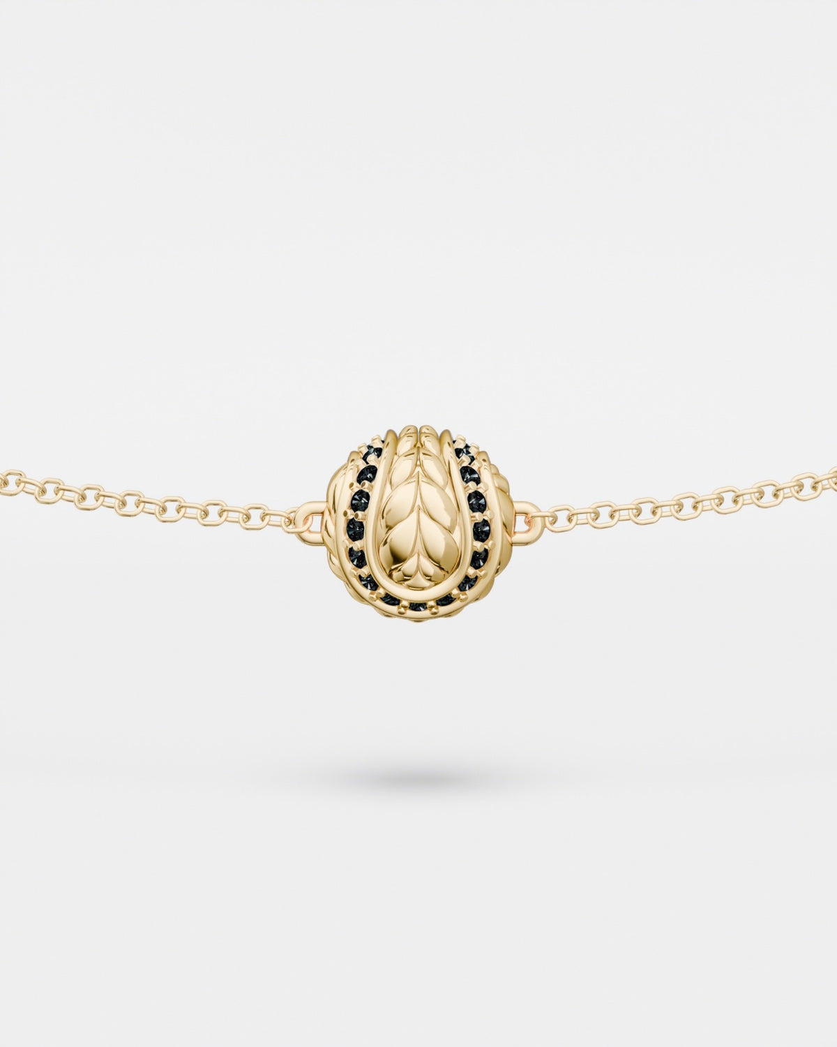 Tennis Ball bracelet with black diamonds