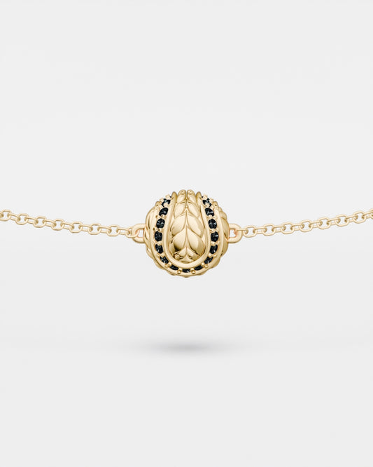 Tennis Ball bracelet with black diamonds
