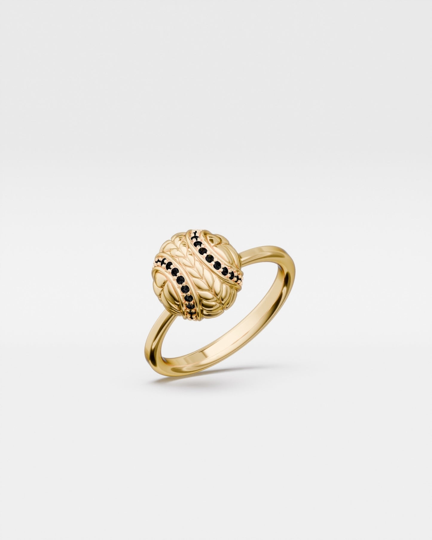 Gold Ring Tennis with black diamonds