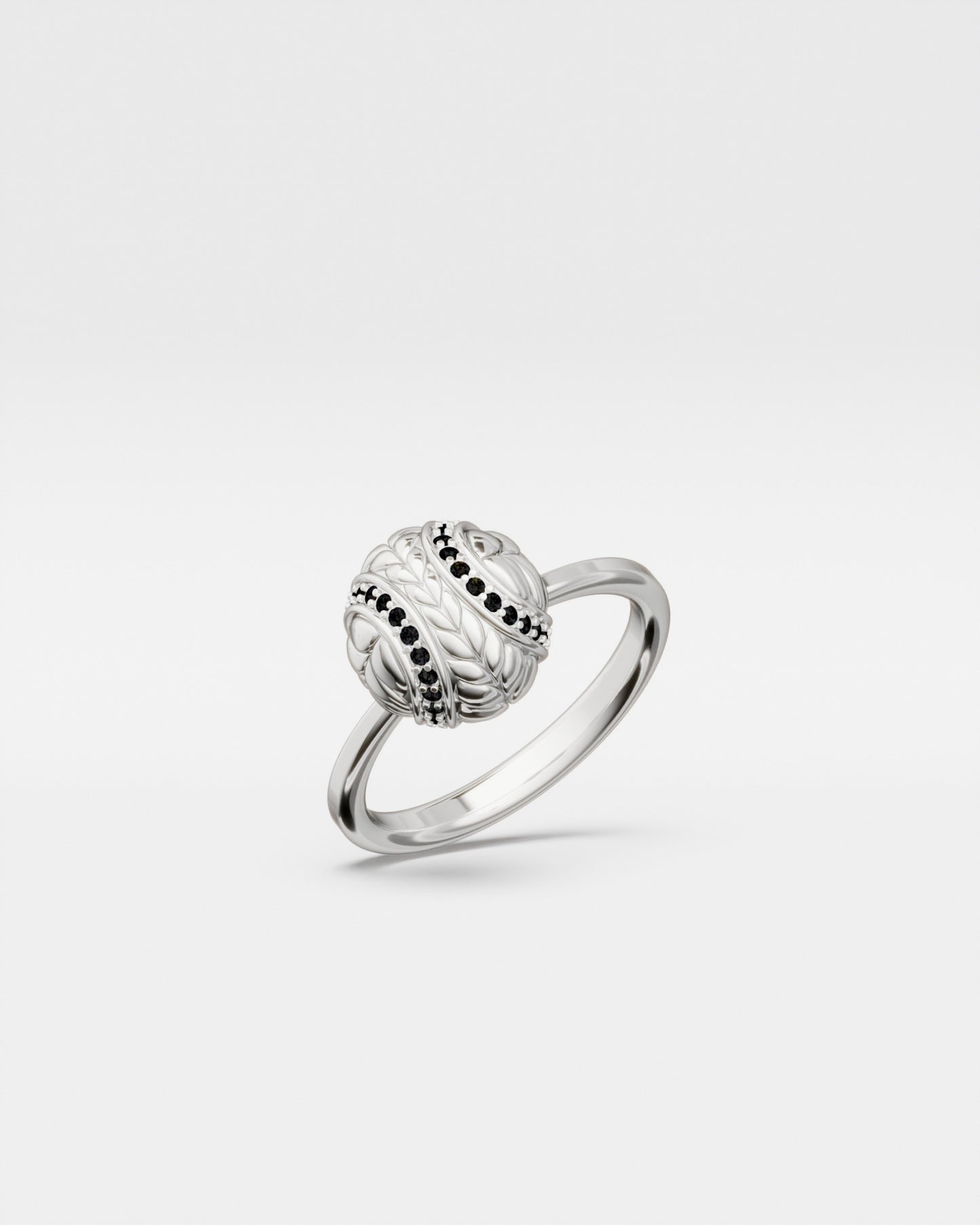 Gold Ring Tennis with black diamonds