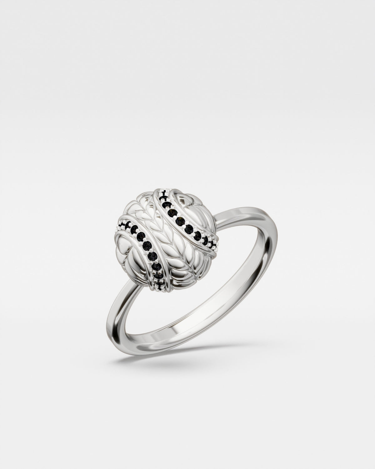 Gold Ring Tennis with black diamonds