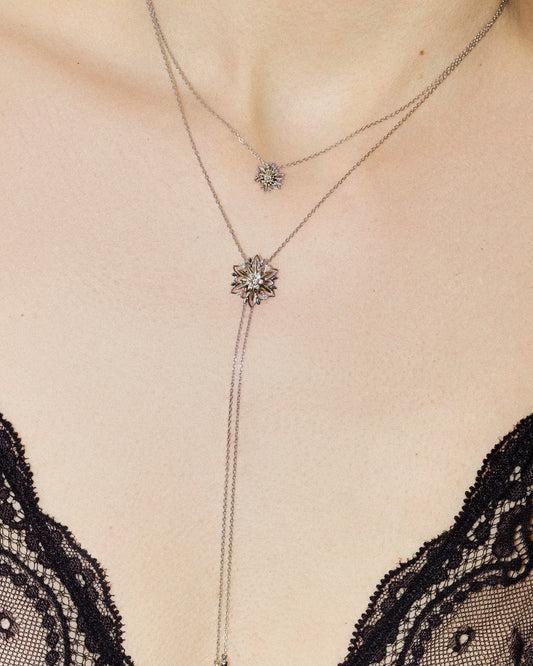 Gold necklace Edelweis mini