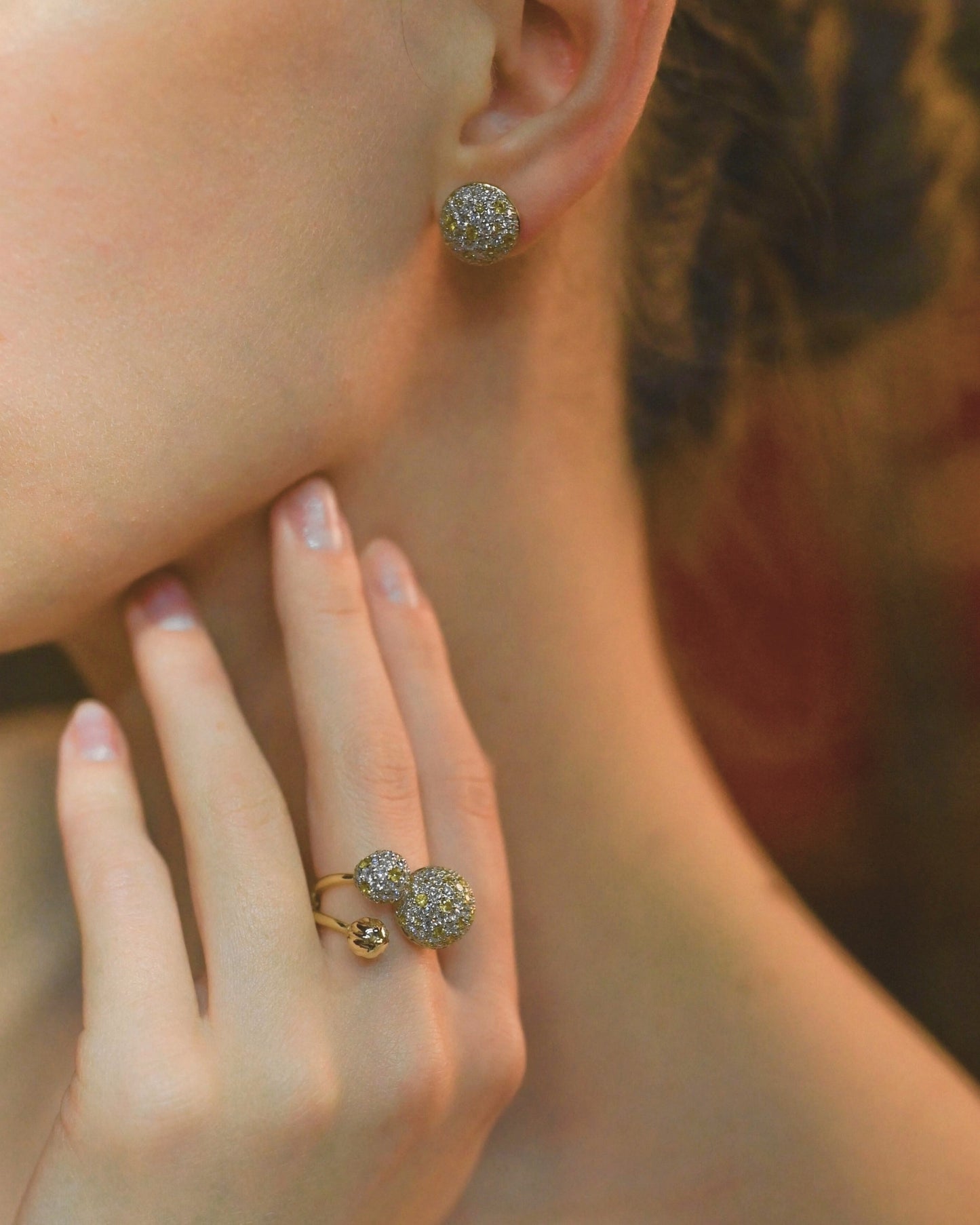 Gold Earrings Mimosa