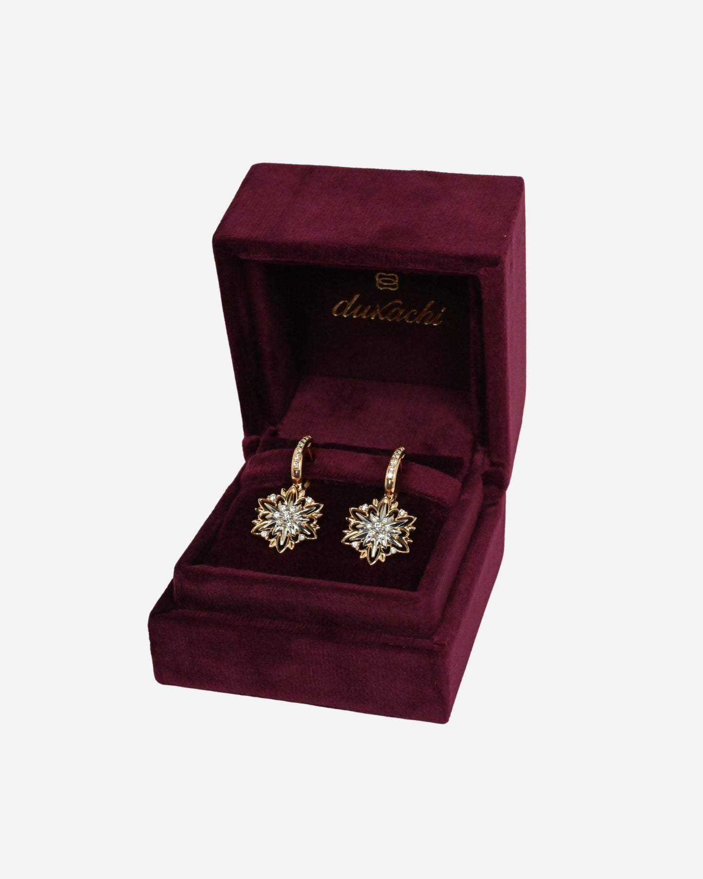 Gold Earrings Edelweiss