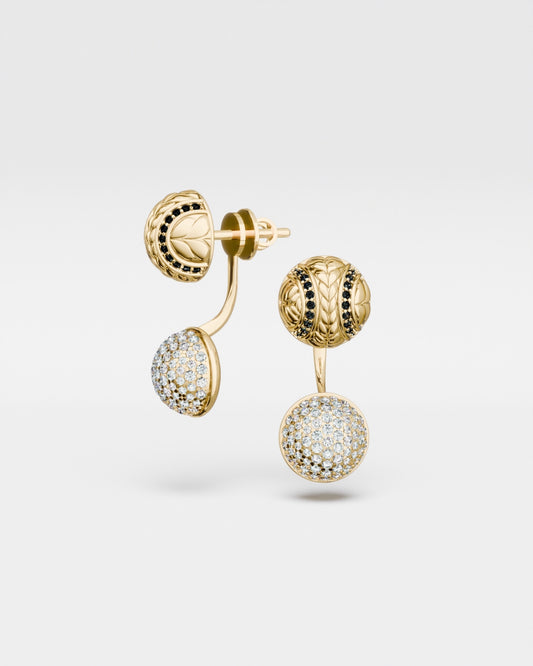 Boucles d'oreilles Mimosa en or
