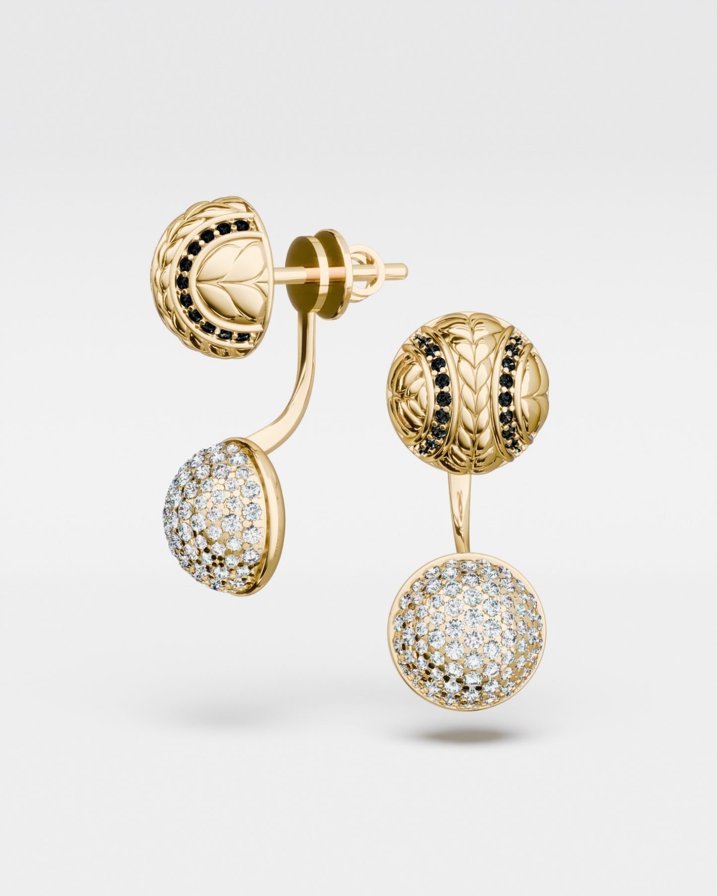 Boucles d'oreilles Mimosa en or