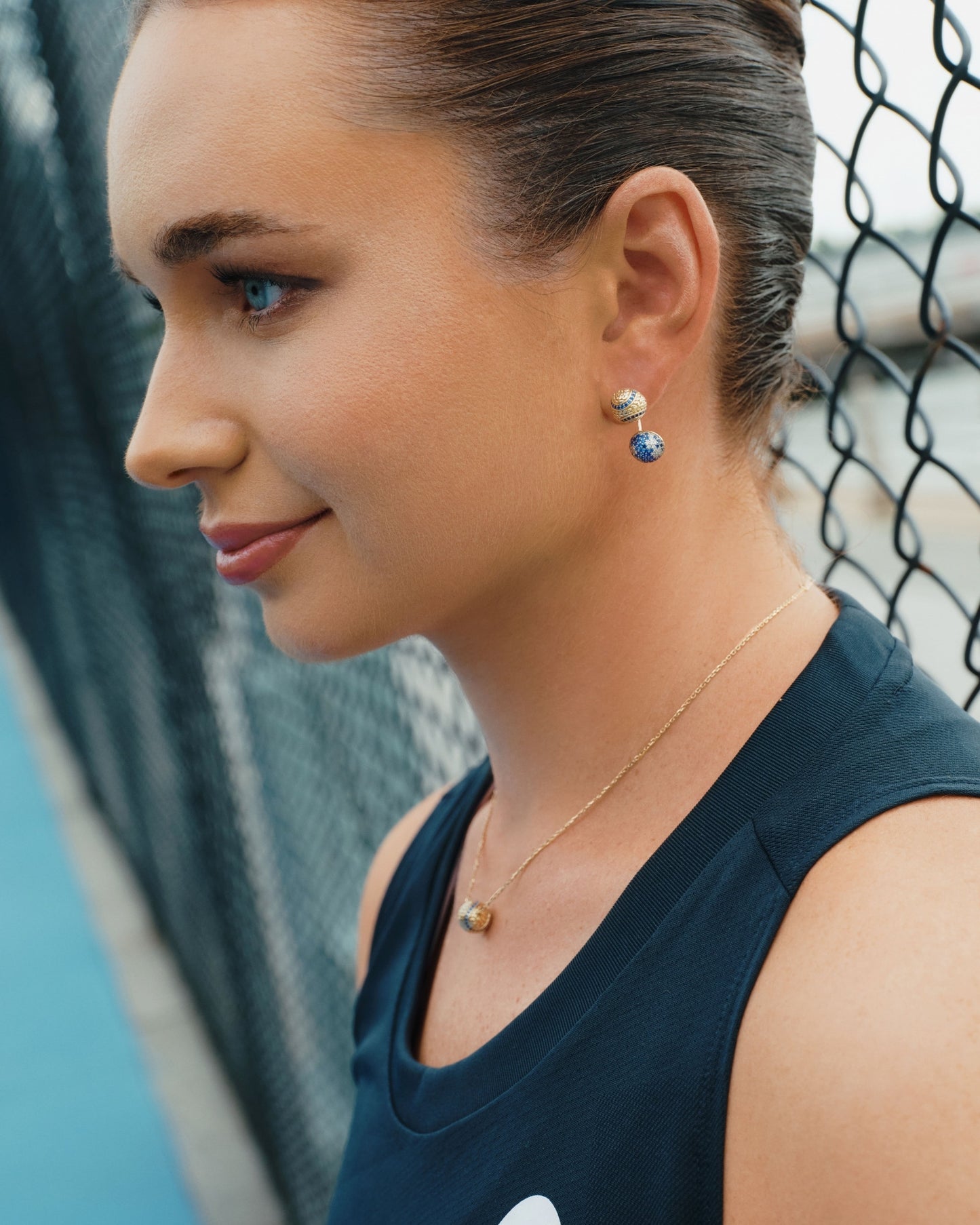 Tennis Ball Stud Earrings