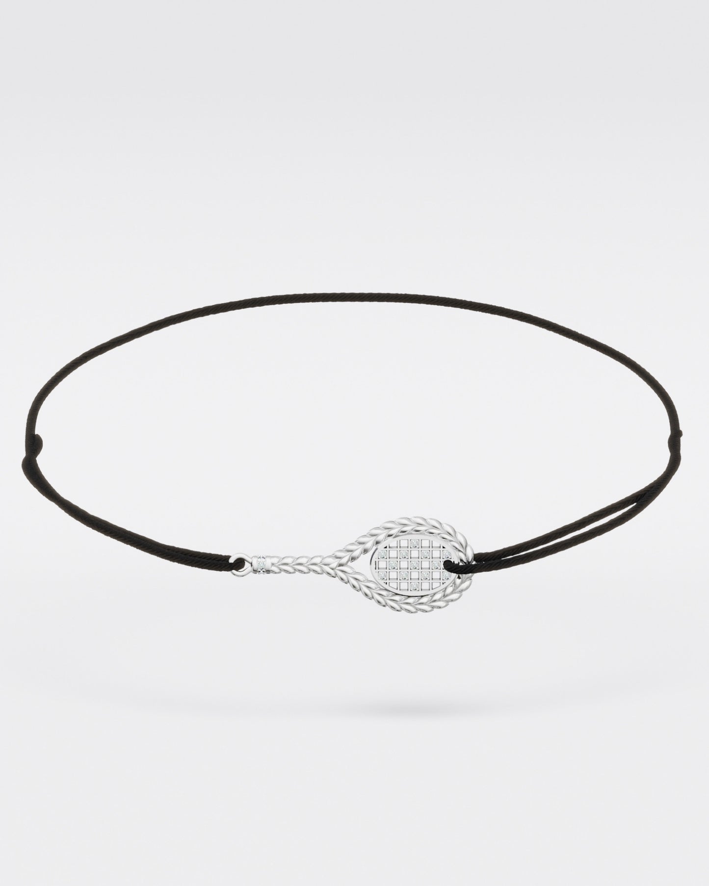 Tennis bracelet on a cord