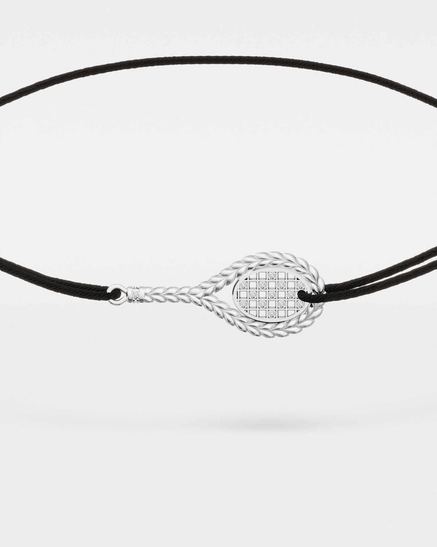 Tennis bracelet on a cord