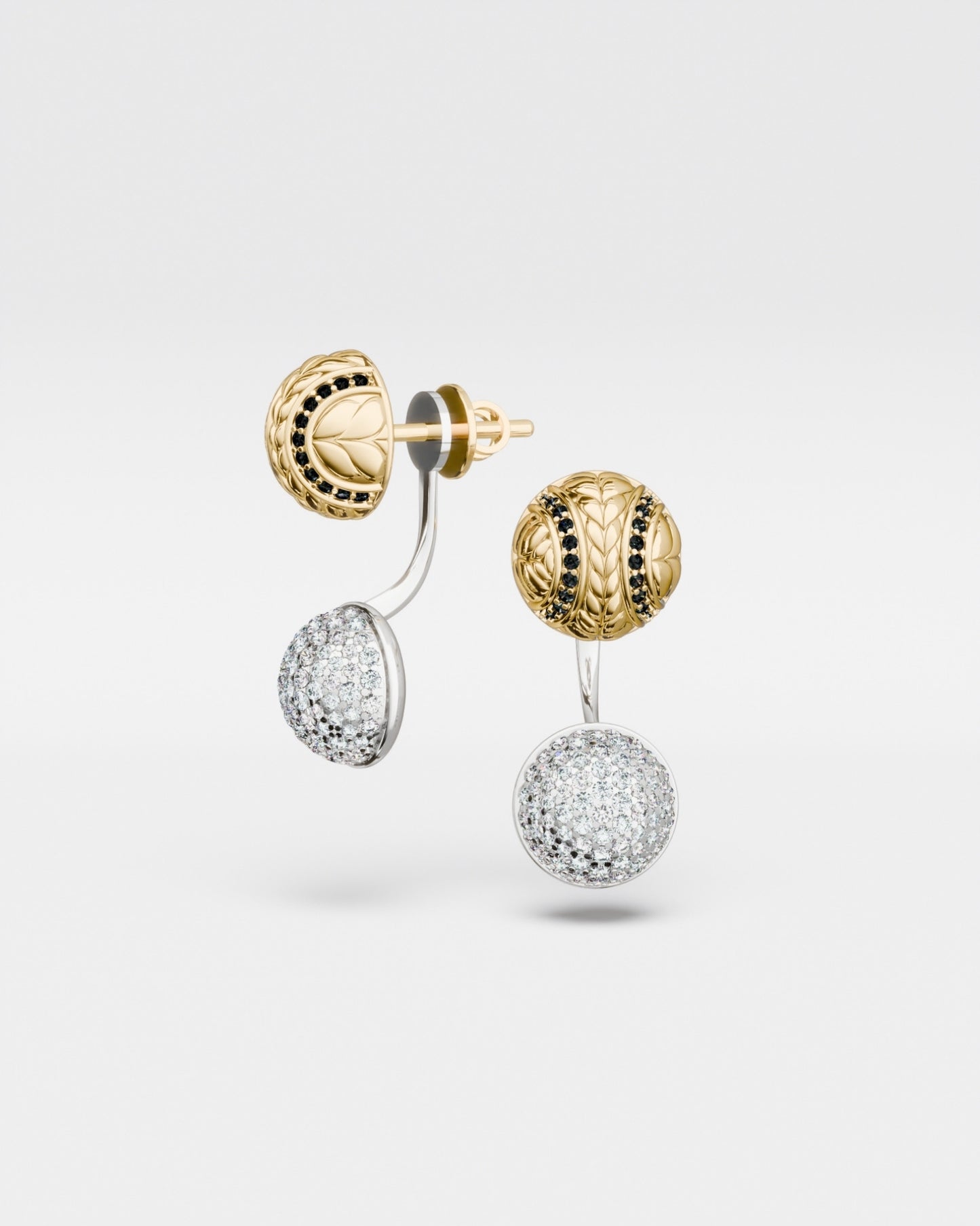 Boucles d'oreilles Mimosa en or