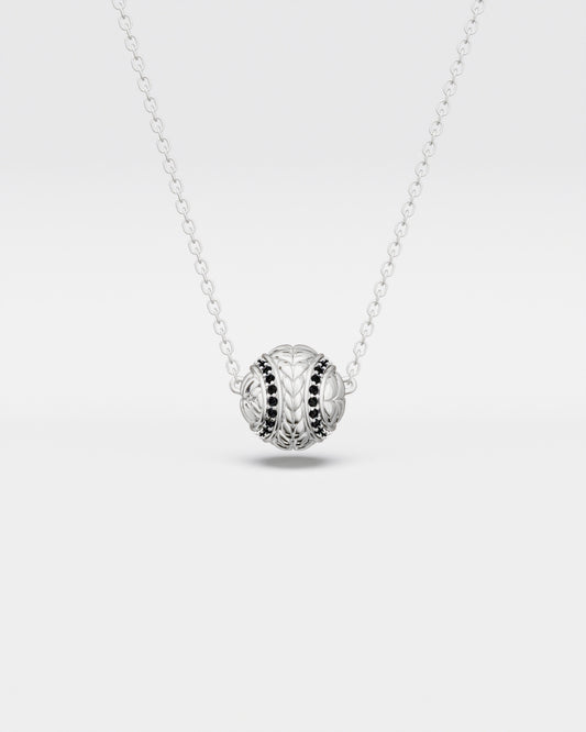Tennis Ball Necklace witch black diamonds