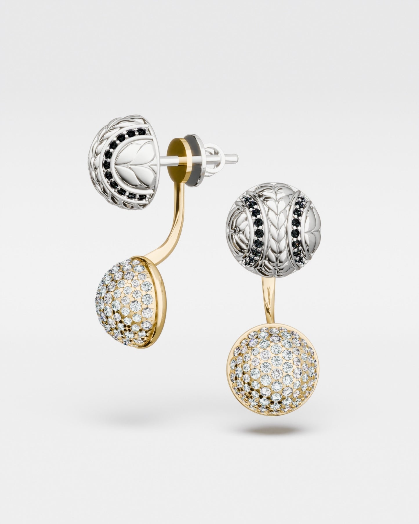 Boucles d'oreilles Mimosa en or