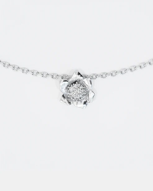 Gold necklace Anemone mini