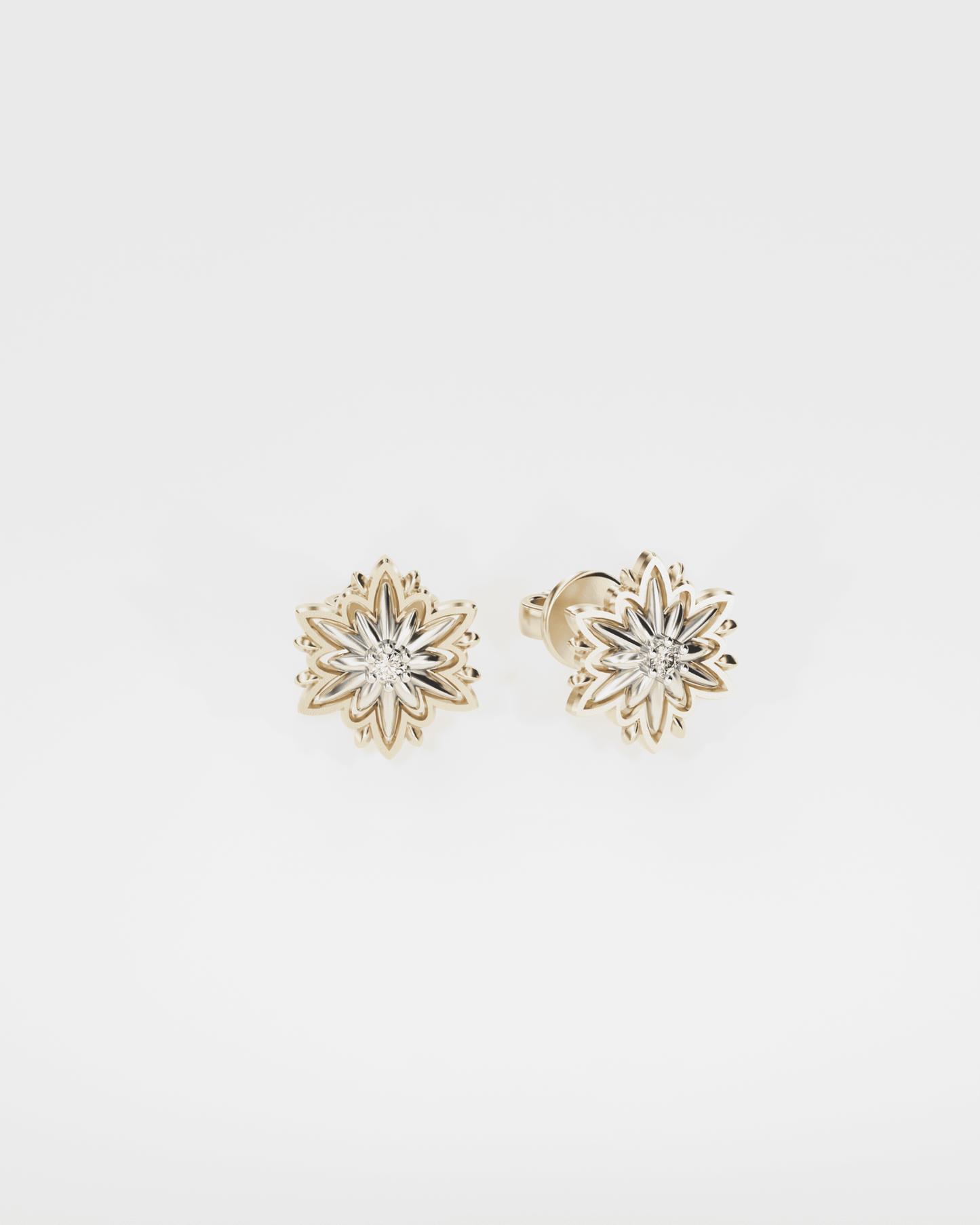 Edelweiss gold  earrings (size S)