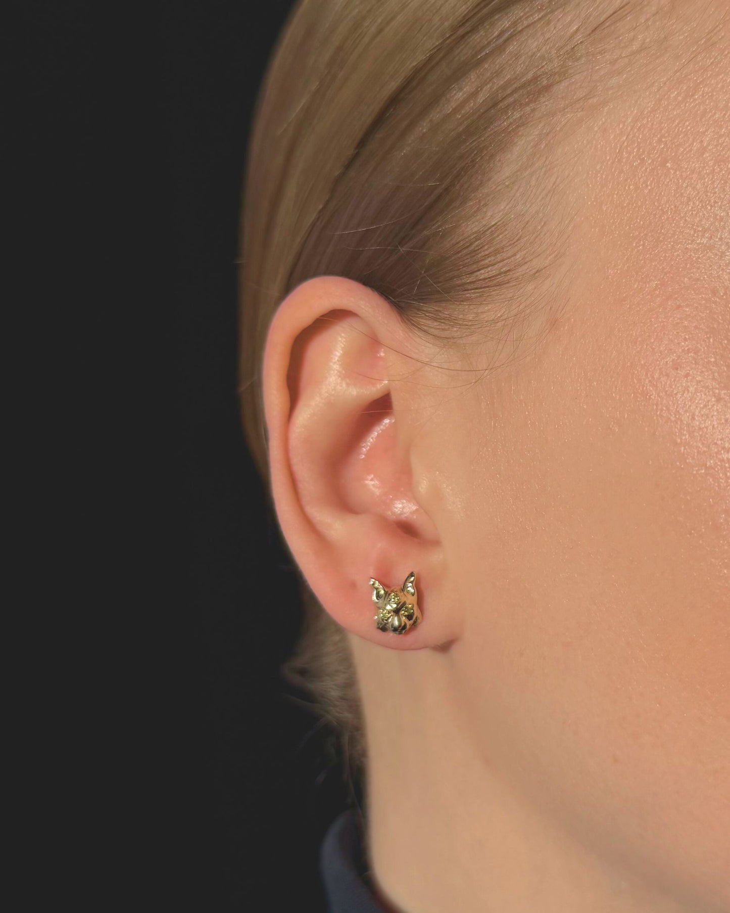 Edelweiss gold  earrings (size S)