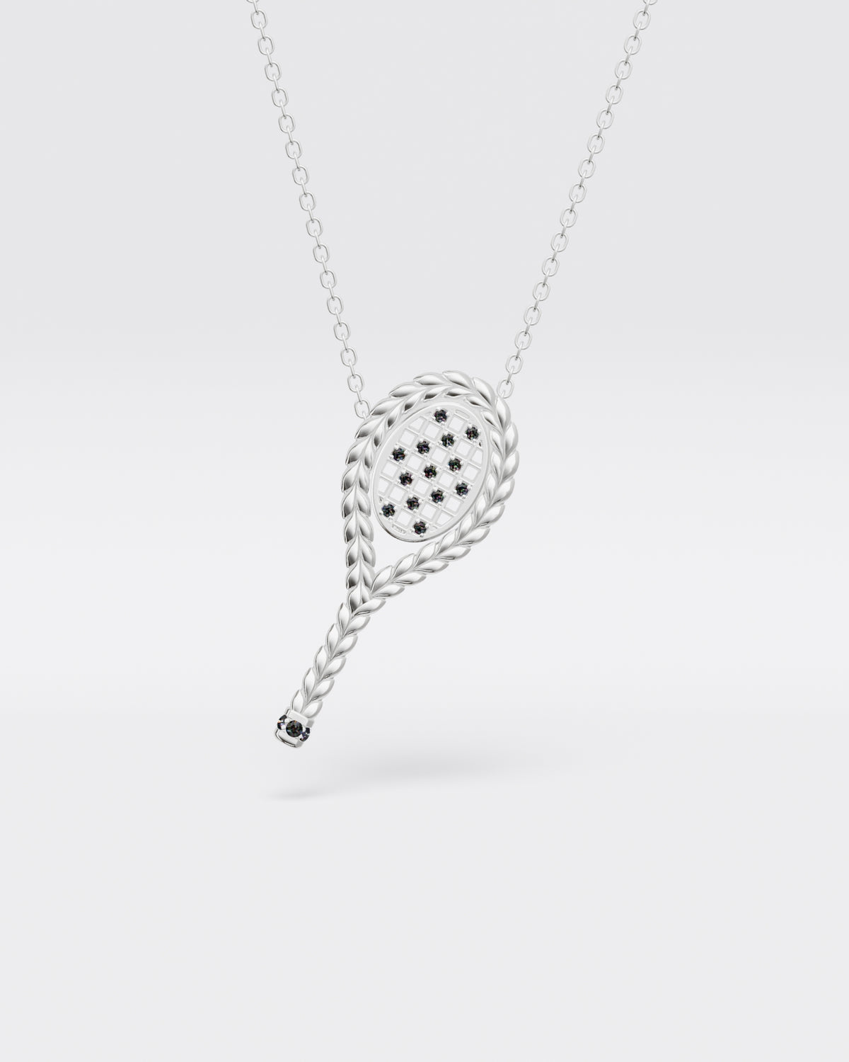 Tennis Pendant with black diamonds